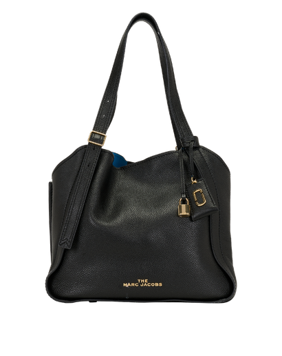 The Director Tote, &pound;195, Handbags, Black/Blue, Leather, Front view